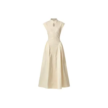OZVO Sleeveless Dresses Women's Apricot