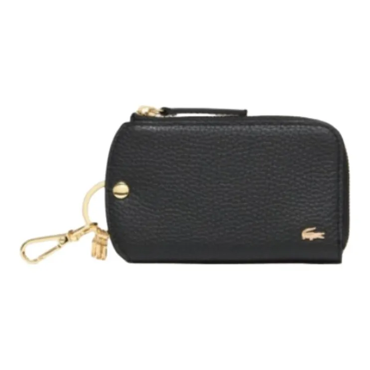 LACOSTE Cow Leather Key Pouch Women's Black-0
