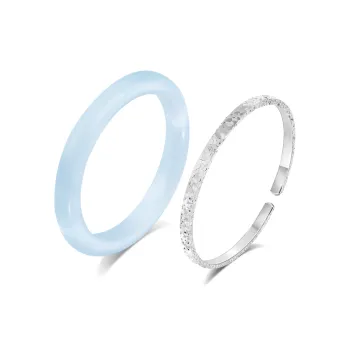 Master Kim Glass Cat Eye Bangles Women's