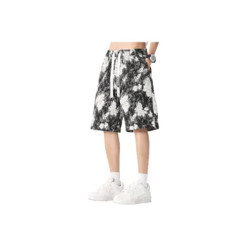POPEYE Casual Shorts Unisex Black Floral