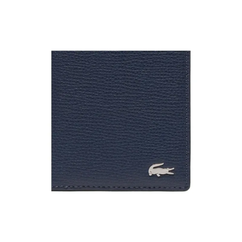 LACOSTE Cow Leather Wallet Men's Marine Blue-3