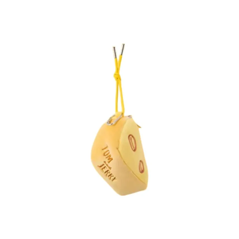 MINISO Fabric Coin Purse Unisex Yellow/Ecru & Brown-0