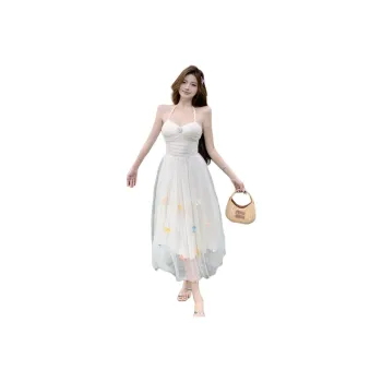 Si Bei'er Slip Dresses Women's White