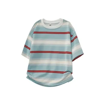 VERAF CA T Shirts Unisex Light Blue Stripes