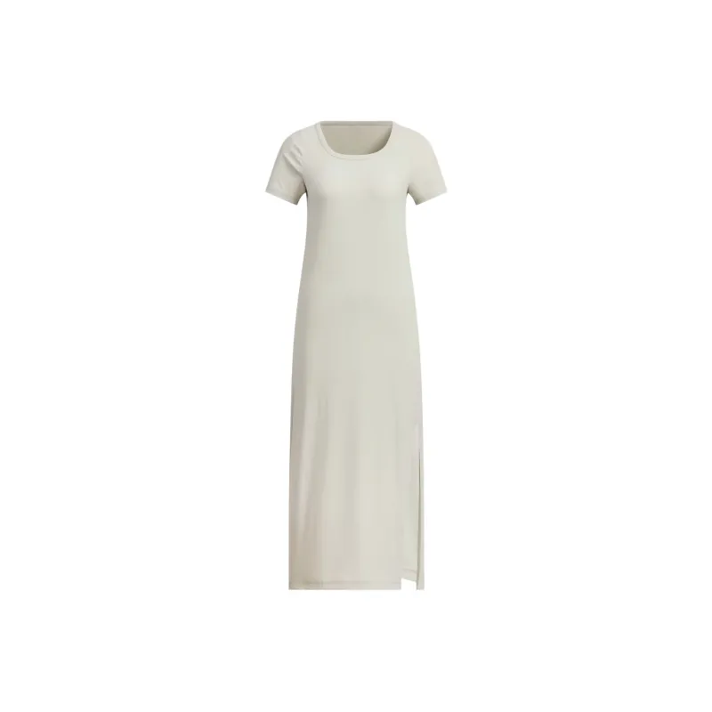 Adidas SS25 Short Sleeved Dress Women's Beige/Beige-0