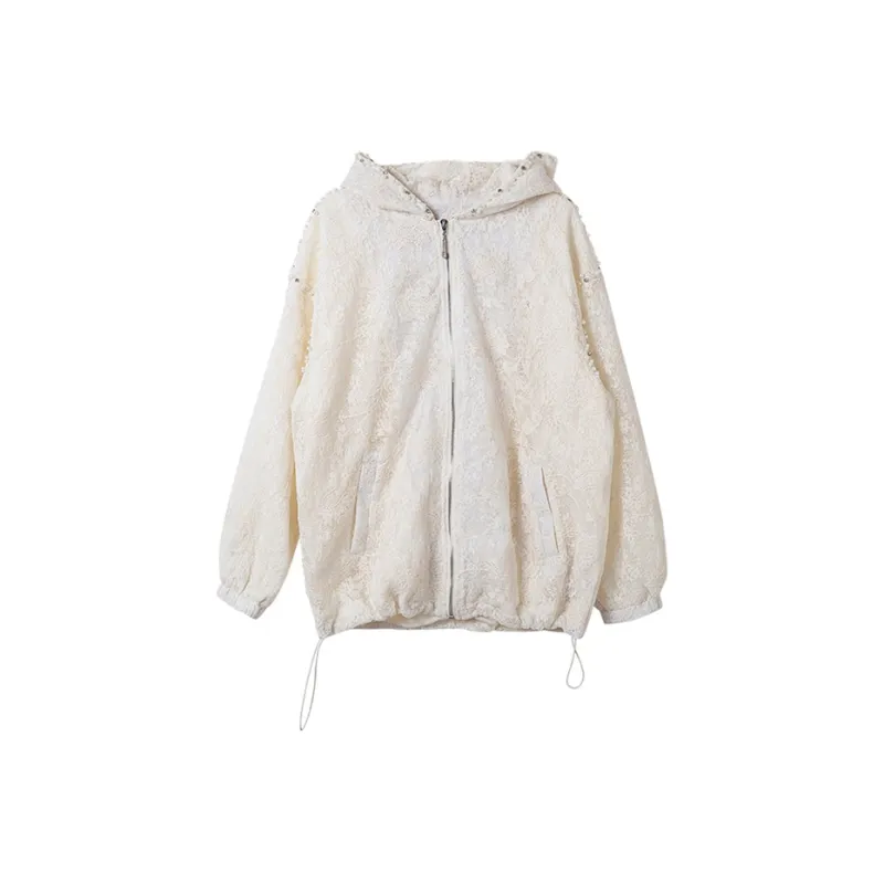 LUYOUYE Trench Coats Women's Ecru-0