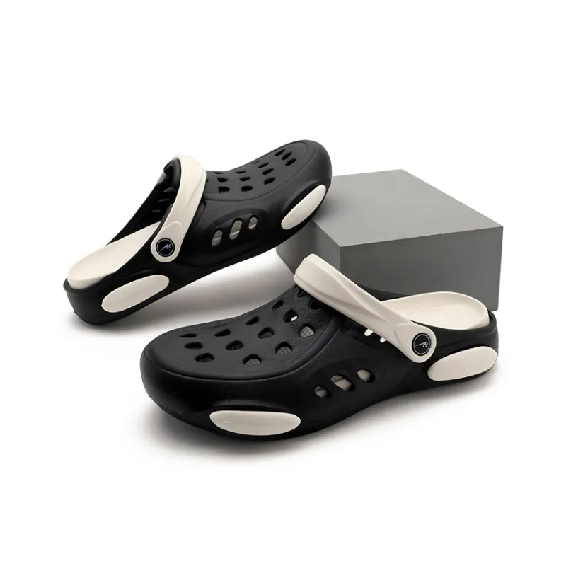 DOUBLE STAR 88 Clogs Men's Black White-3