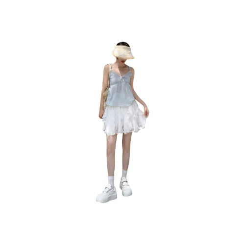 Flowers In Water Casual Short Skirts Women's