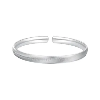 YUOFFICIAL 999 Fine Silver Bangles Unisex