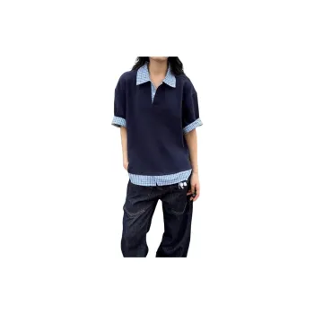 GY.VG T Shirts Unisex Navy Blue