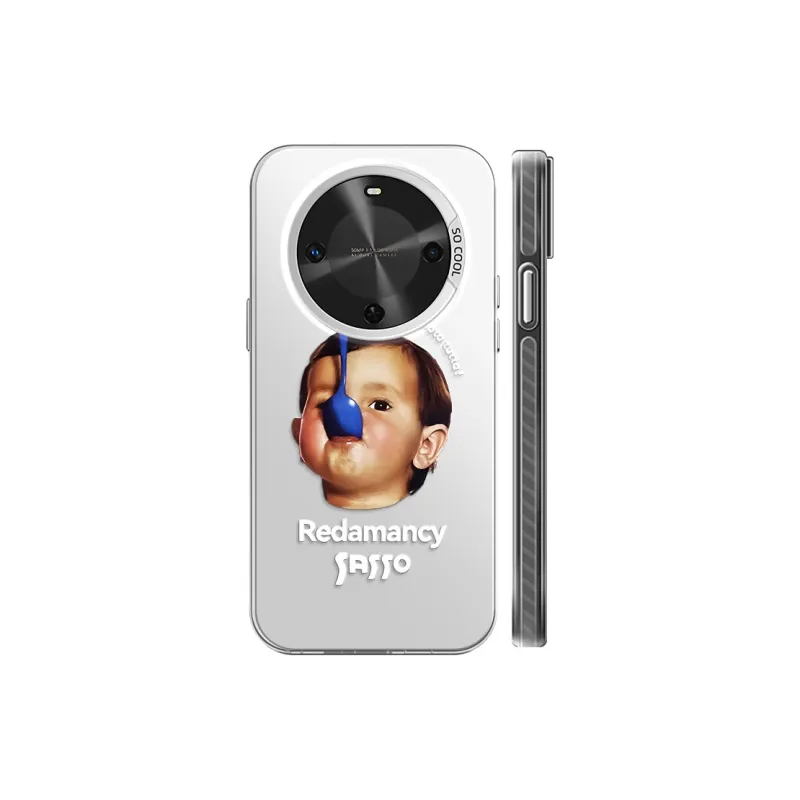 YAOCAI Acrylic Material Biting Spoon Little Boy Phone Cases Compatibility With MVMOM 30/20 Trendy And Cool-10