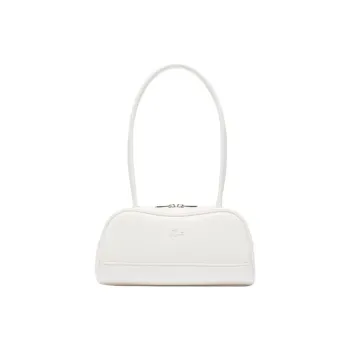 LACOSTE Cow Leather Shoulder Bag Women's White