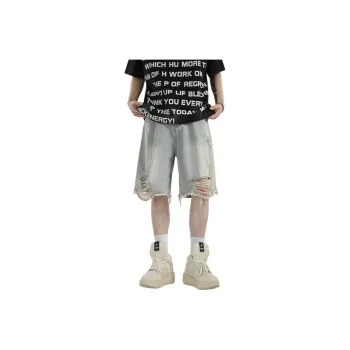 OPMO Denim Shorts Unisex Blue