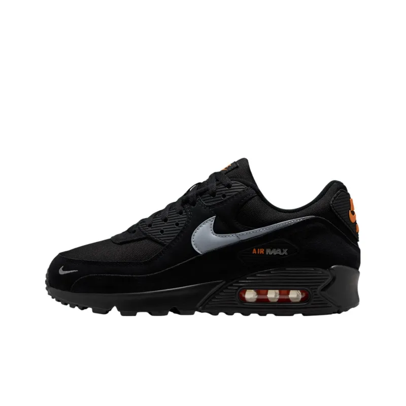 Nike Air Max 90 Anti Slip Wear Resistant Low Top Casual Running Shoes Unisex Black-0