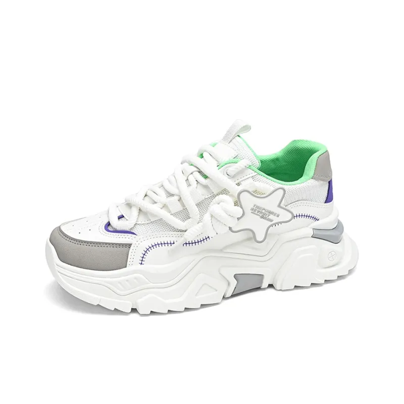 ROBINHOOD Cushioning, Slip Resistant, Abrasion Resistant, Coverage, Support Low Top Chunky Sneakers Men's-8