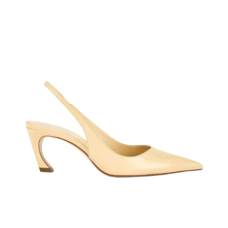 Schutz Lexi Irregular Heel High Heels 7cm Women's Beige-1