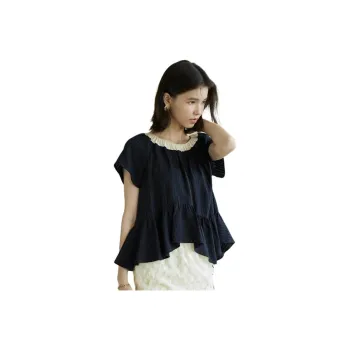 Flowers in water Shirts Women's Dark Blue