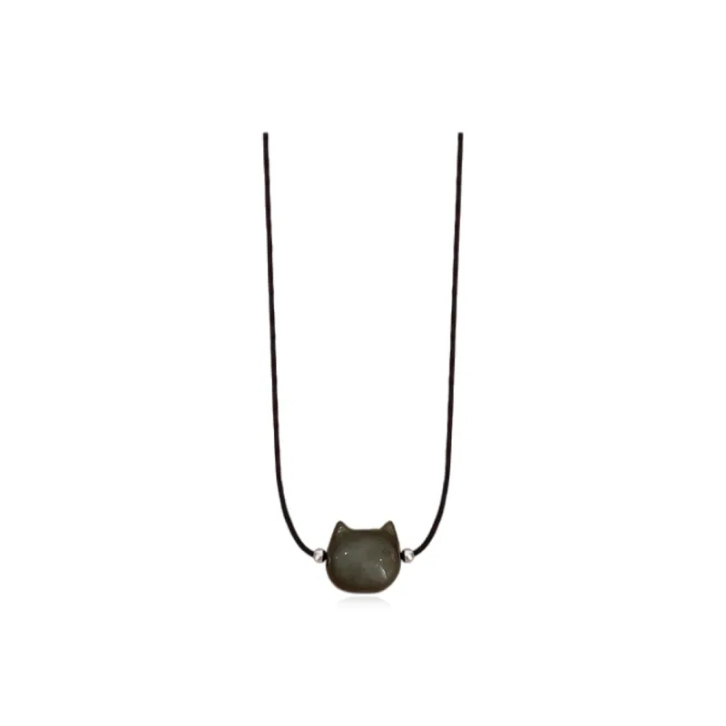 SHEEHHYY Obsidian Necklaces Unisex-3