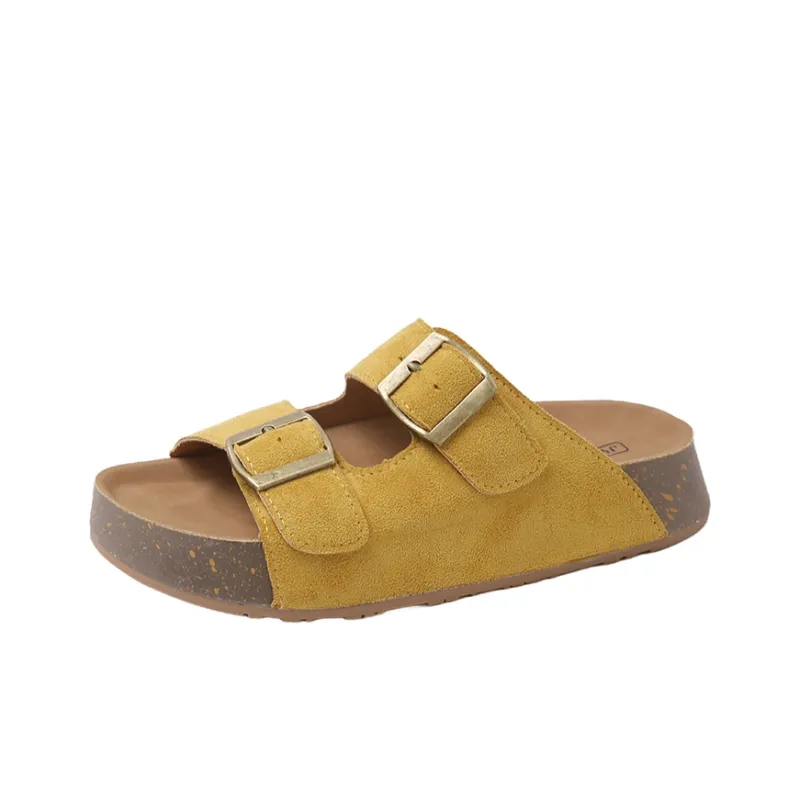BBMTR Slide Slippers Women's Ecru/Khaki/Pink/Yellow-16