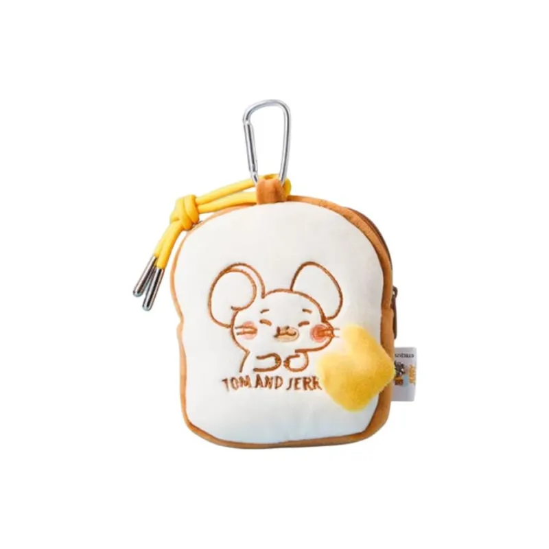 MINISO Fabric Coin Purse Unisex Yellow/Ecru & Brown-3