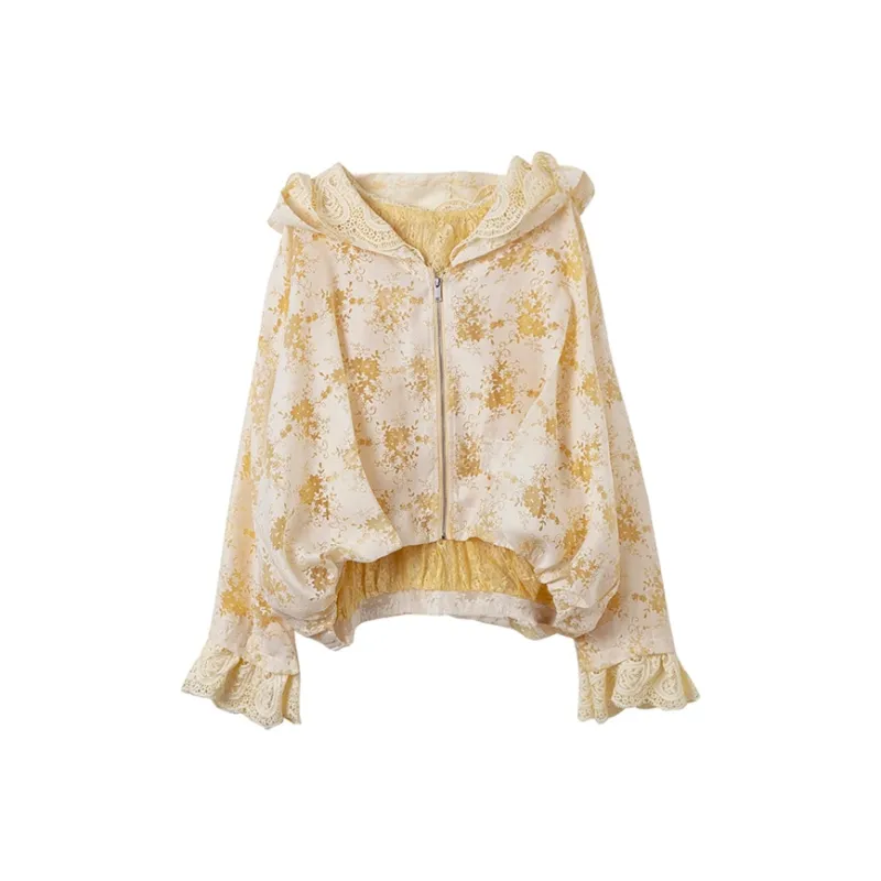 LUYOUYE Trench Coats Women's Yellow-0