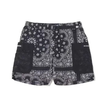 Columbia x Atmos SS25 ROAR BROOK SHORT Casual Shorts Unisex Black Headwrap Print