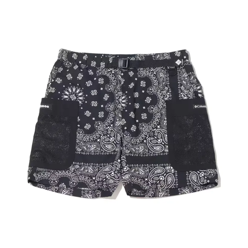 Columbia x Atmos SS25 ROAR BROOK SHORT Casual Shorts Unisex Black Headwrap Print-0