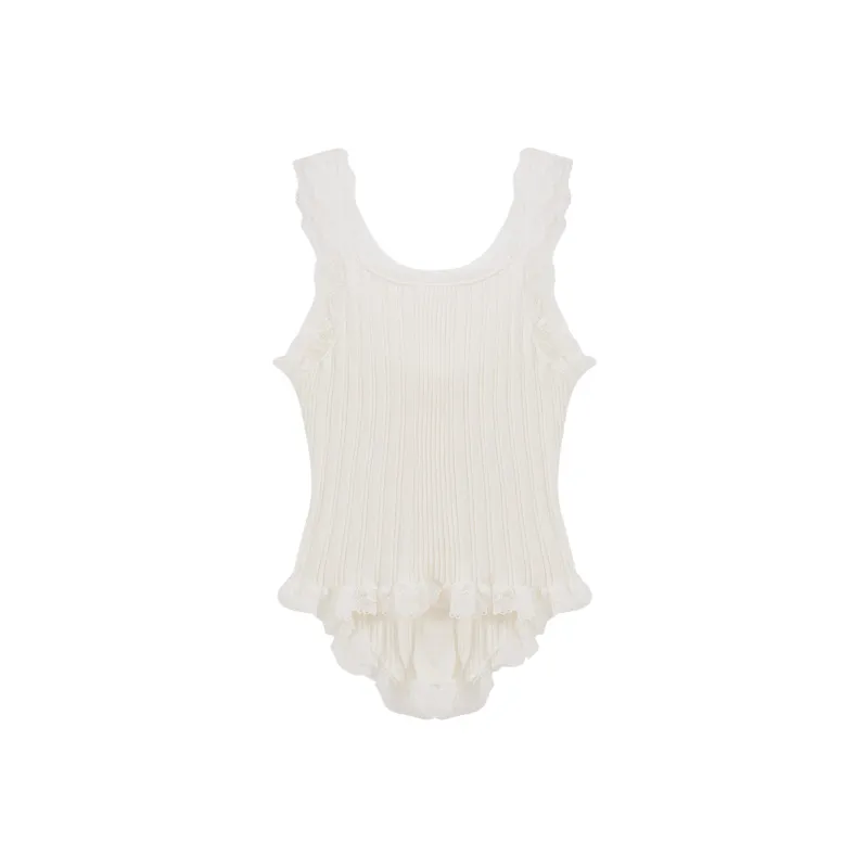 SUSANSAN Tank Tops Women's White-1