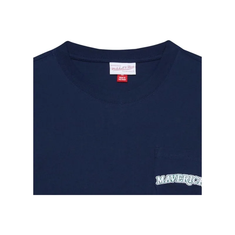 Mitchell & Ness x NBA Dallas Mavericks T Shirt Unisex Marine Blue-2