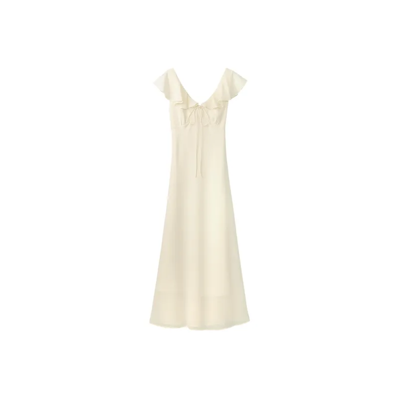 Fstudio Summer V Neck Cap Sleeve Floral Sleeveless Dress Women's-4