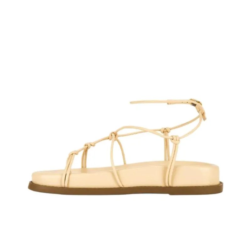 Schutz Calabria One Strap Sandals Women's Beige-2