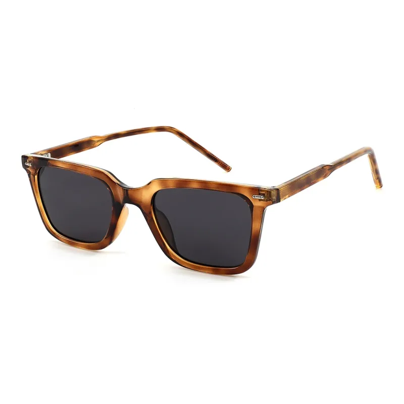 JEKA TR/Memory Plastic Metal Square Sunglasses Unisex-7