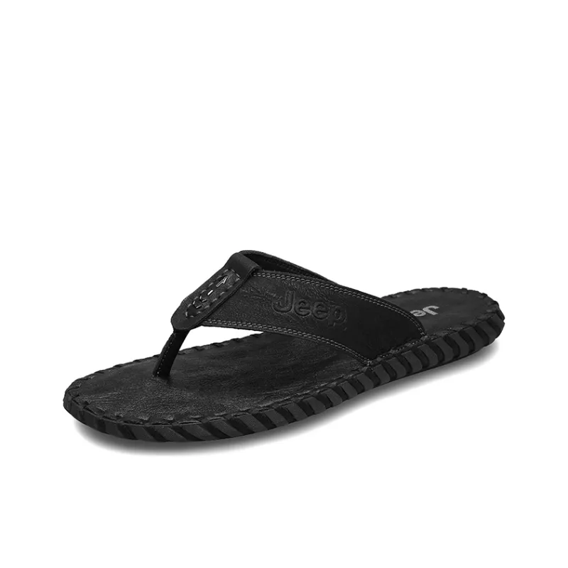 Jeep Rubber Sole Odor Resistant Slip Resistant Flip Flops Unisex-7