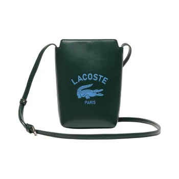 LACOSTE PU Shoulder Bag Mini Unisex Green