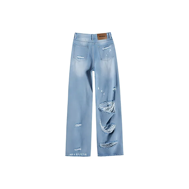 Garbege Jeans Women's Light Blue Pants-1