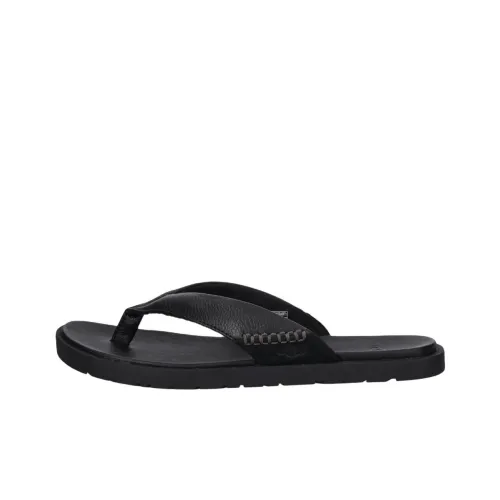 UGG Rubber Sole Abrasion Resistant Flip Flops Men's Black