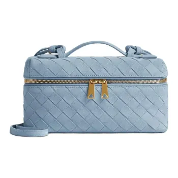 Bottega Veneta Cow Leather Handbag Women's Ice Blue