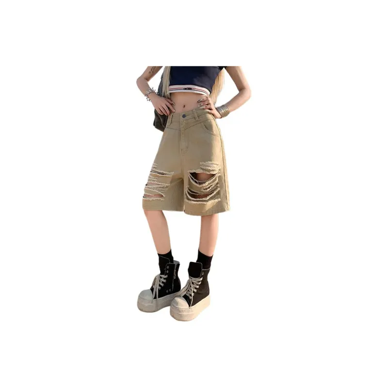 BENGEN Denim Shorts Women's-12