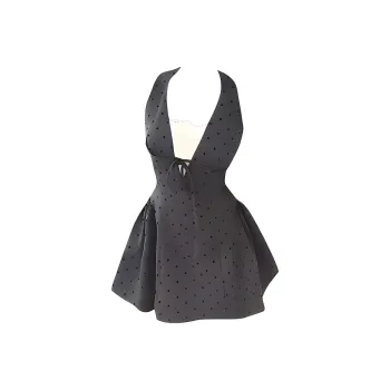 IQC Slip Dresses Women's Gray Base With Polka Dot