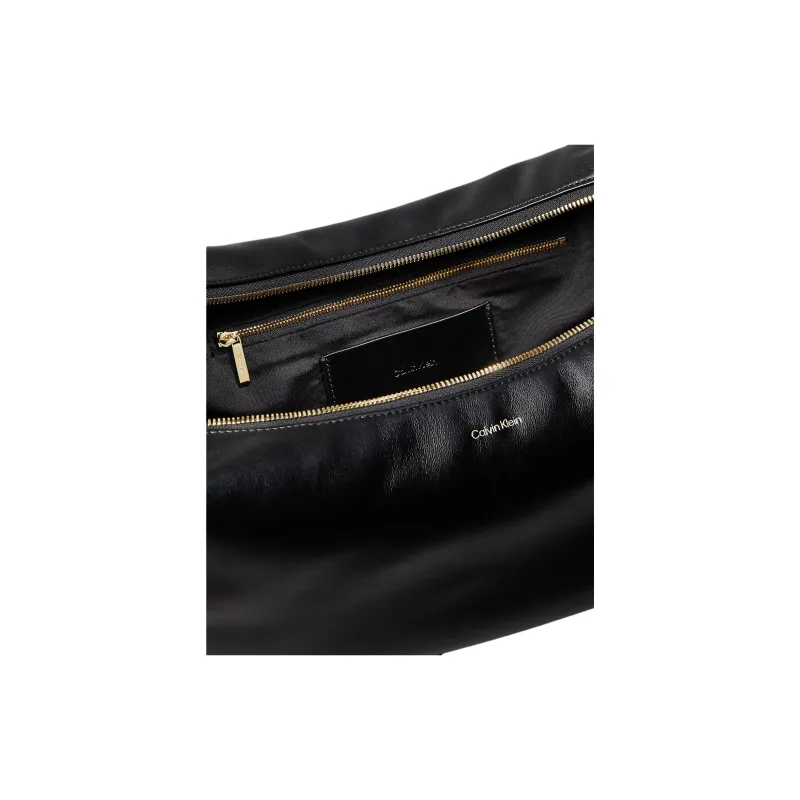 CALVIN KLEIN PU Handbag, Shoulder Bag Large Size Women's Black-2