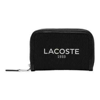 LACOSTE Canvas With PU Card Holder Women's Black