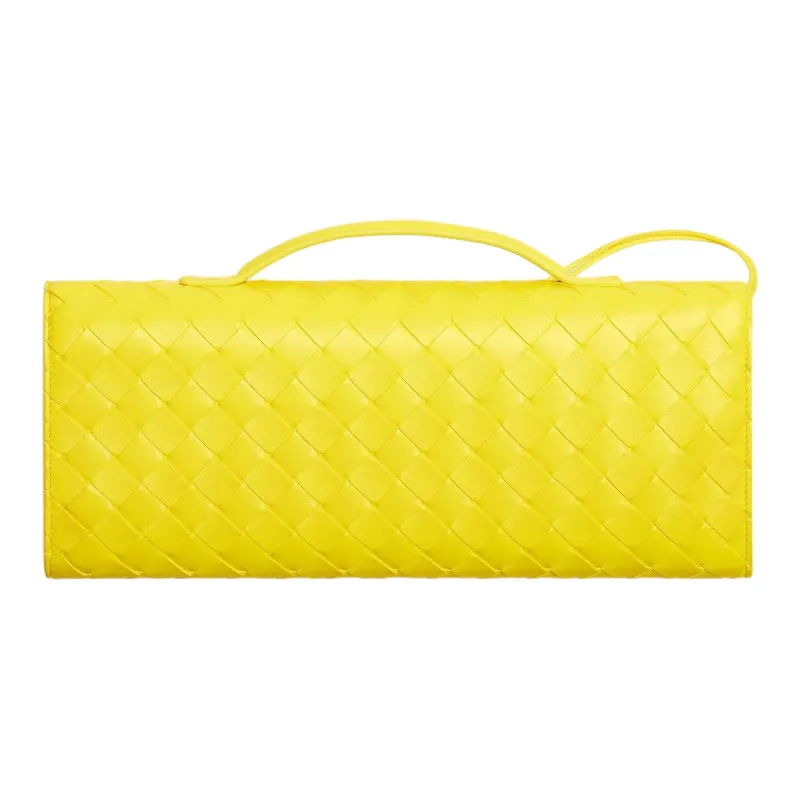 Bottega Veneta Lambskin Handbag Women's Yellow-2