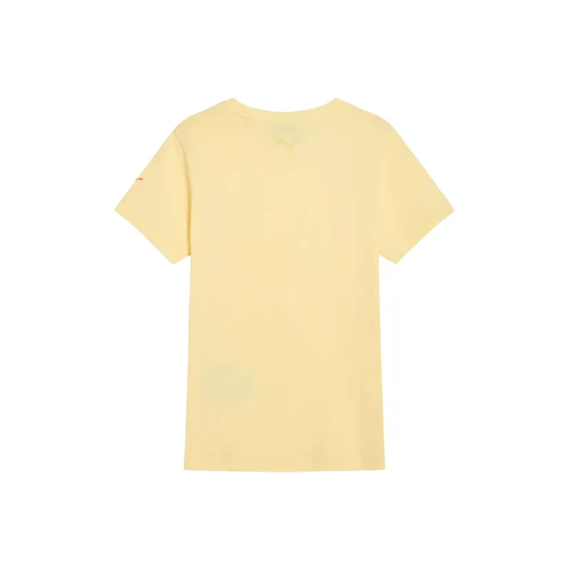 PUMA Graphic Drop Shoulder Sleeve T Shirt Women's Cream Vanilla 33-1