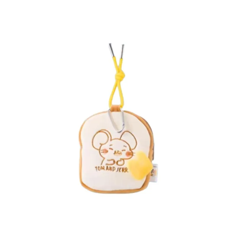 MINISO Fabric Coin Purse Unisex Yellow/Ecru & Brown-2