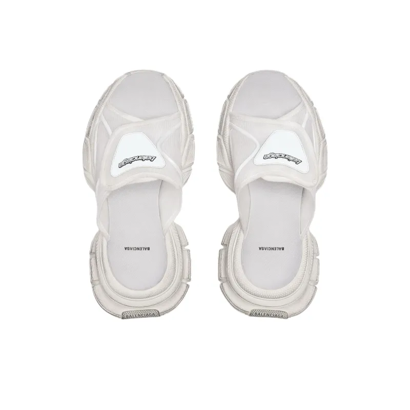 Balenciaga 3XL Slide Slippers Men's White-4