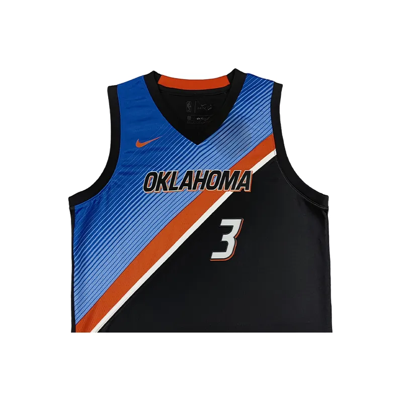 Nike x NBA Oklahoma City Thunder SWINGMAN Fan Edition Basketball Jersey Unisex Black-2