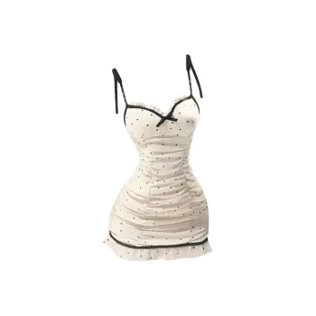 TIBINB Slip Dresses Women's White