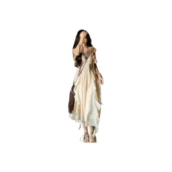 XIANSINIAO Two Piece Skirt Sets Women's Apricot Set