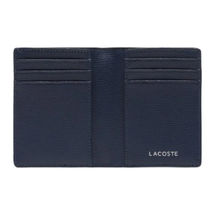 LACOSTE Cow Leather Wallet Men's Marine Blue-2