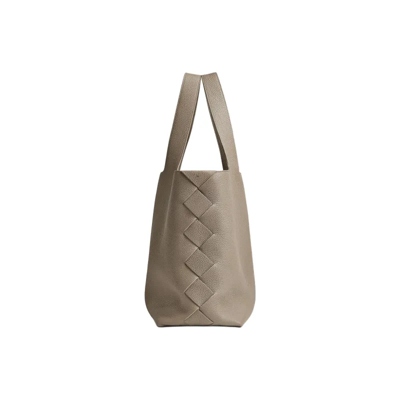 Bottega Veneta Diago Calfskin Tote Bag, Shopping Bag, Crossbody Bag, One Shoulder Handbag Tubas Men's Gray Brown-1